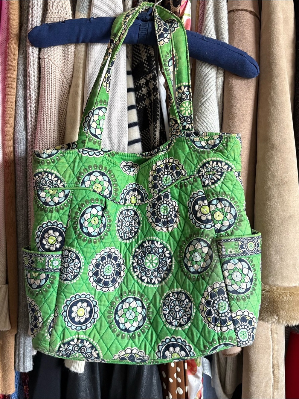 Vera Bradley Cupcakes Green Tote Bag